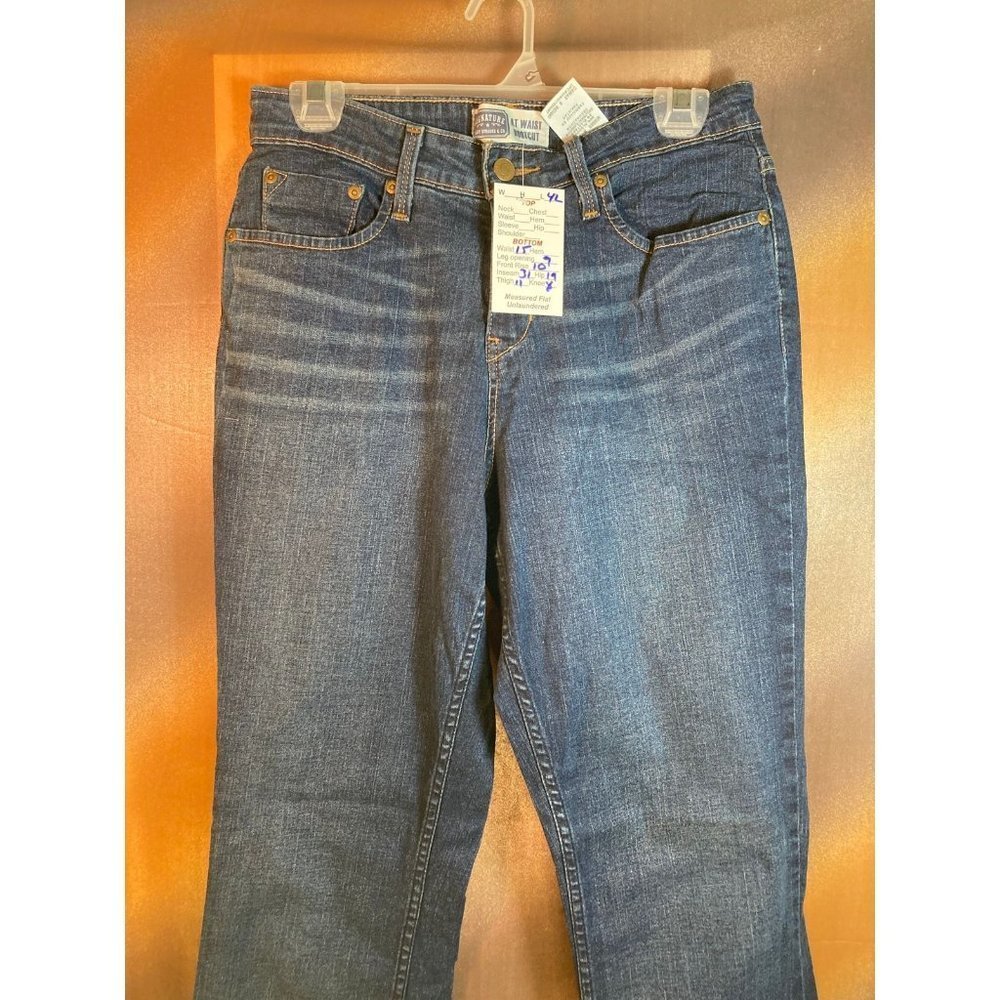 LEVI'S Signature Bootcut Leg Denim Jeans Mid Rise Regular Fit Blue Size 8 B3‎